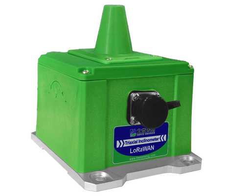 คุณภาพ  LoRaWAN LWHD-WM400 Long Distance Wireless Inclinometer Accuracy 0.005° โรงงาน